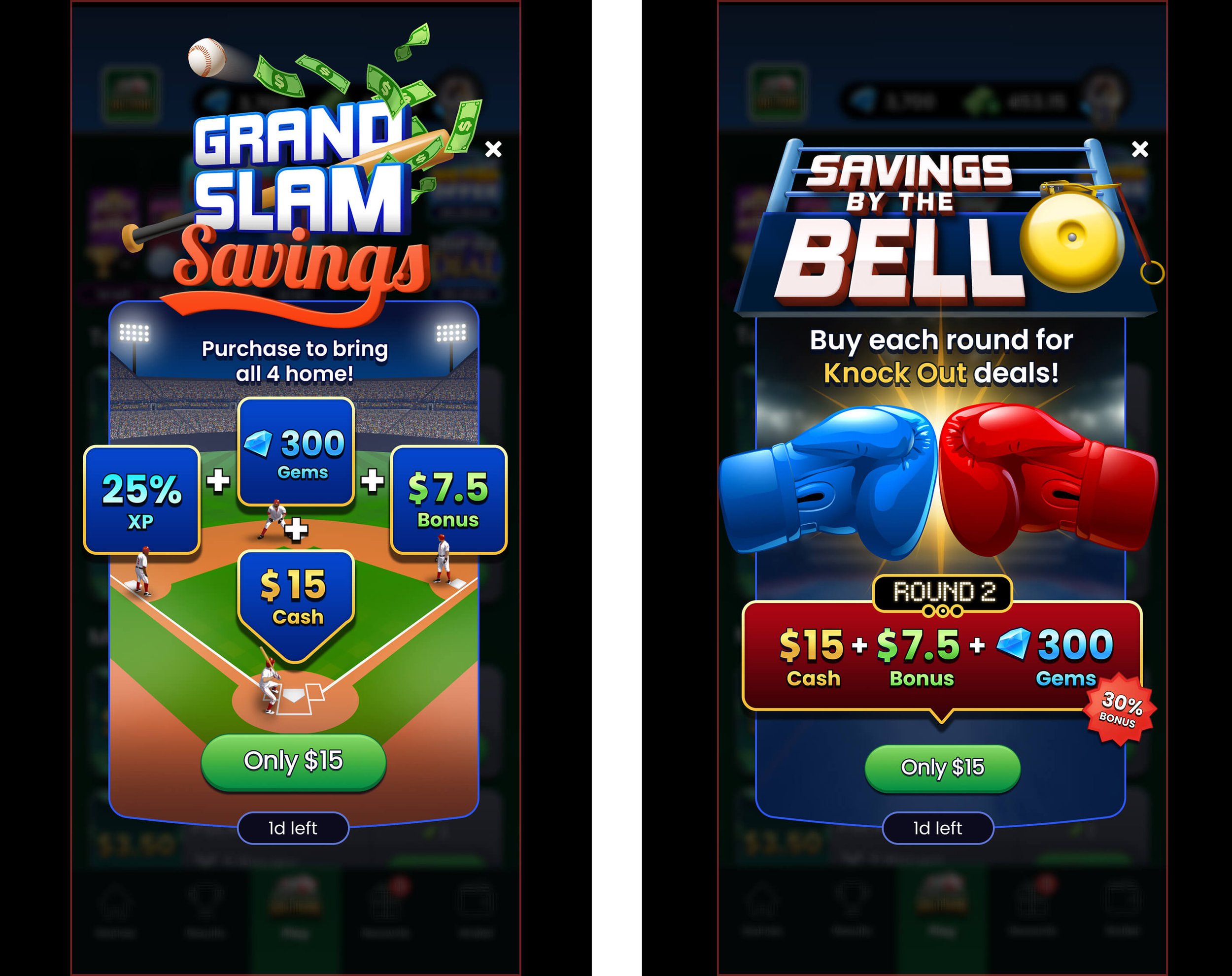 Cash-Out Club offer dialogues