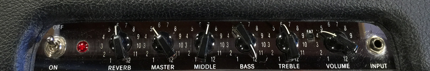 Setting #2 - Without changing the volume, master or reverb the tone stack was adjusted until the amp sounded more appealing.