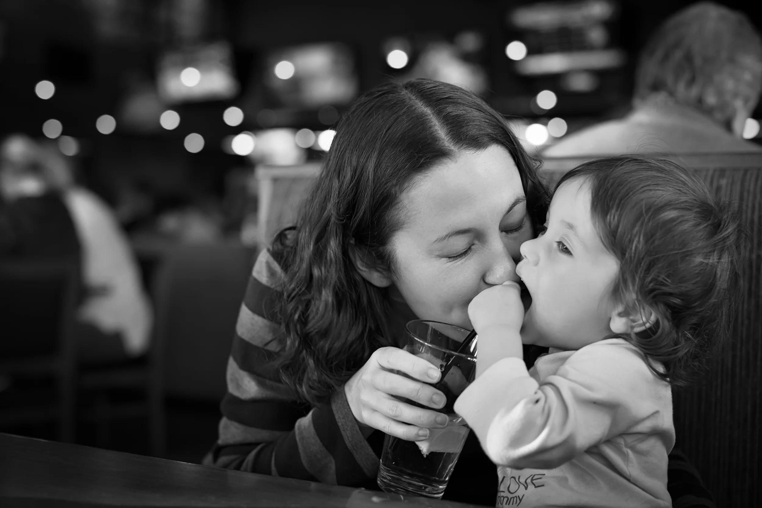 My wife and my son Cameron enjoying the night out