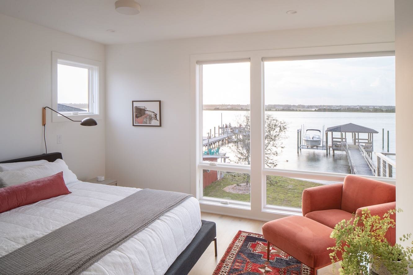 More photos from the Topsail beach house project. We wanted a casual, warm and inviting aesthetic that elevated the typical beach house interiors and really lead your eye outside to the sound and ocean. Imagine waking up to these views every day!

Cl