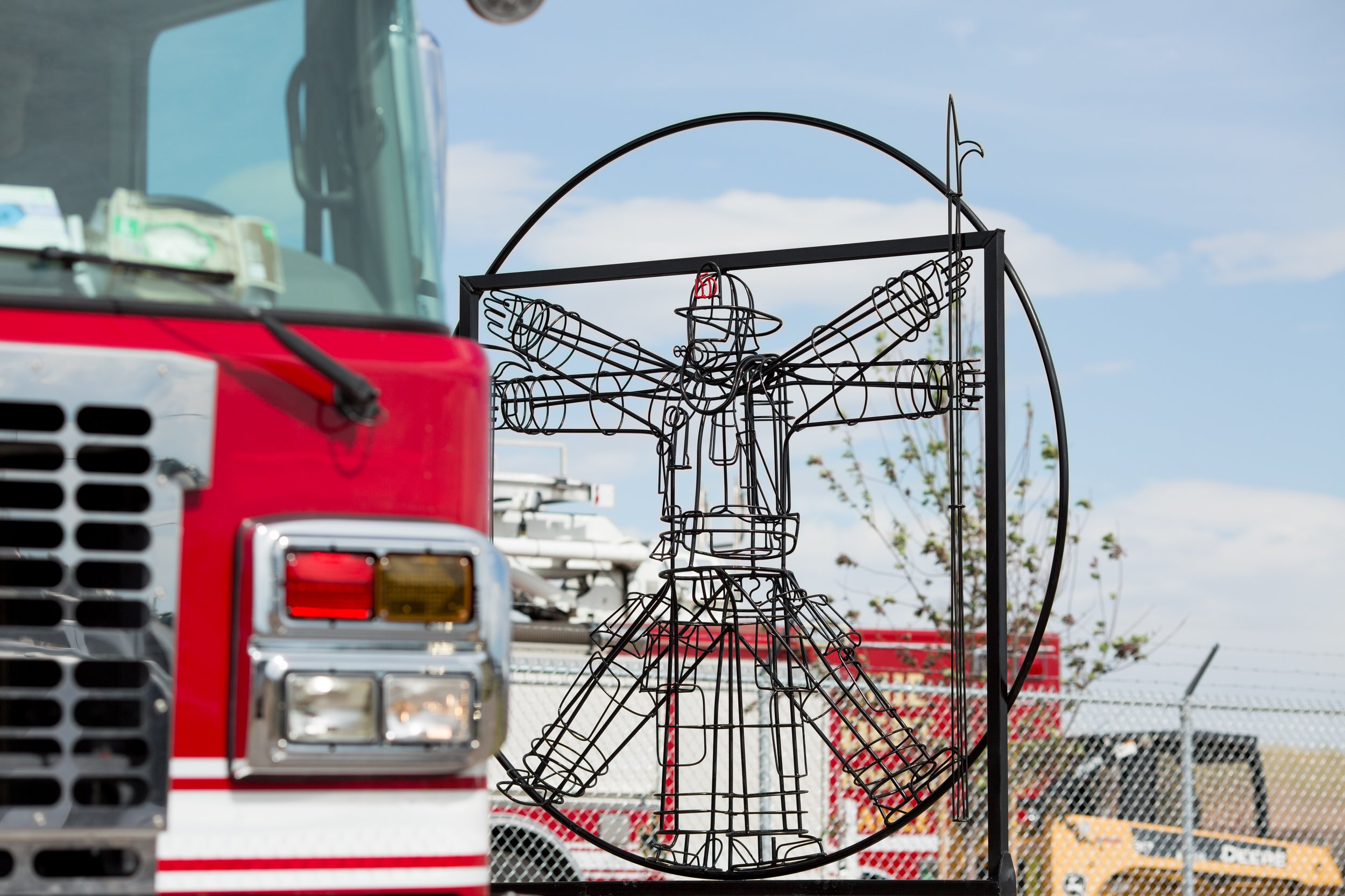  Artwork installed at the City of Laramie Fire Training Facility. Image by Sydney Edwards. 