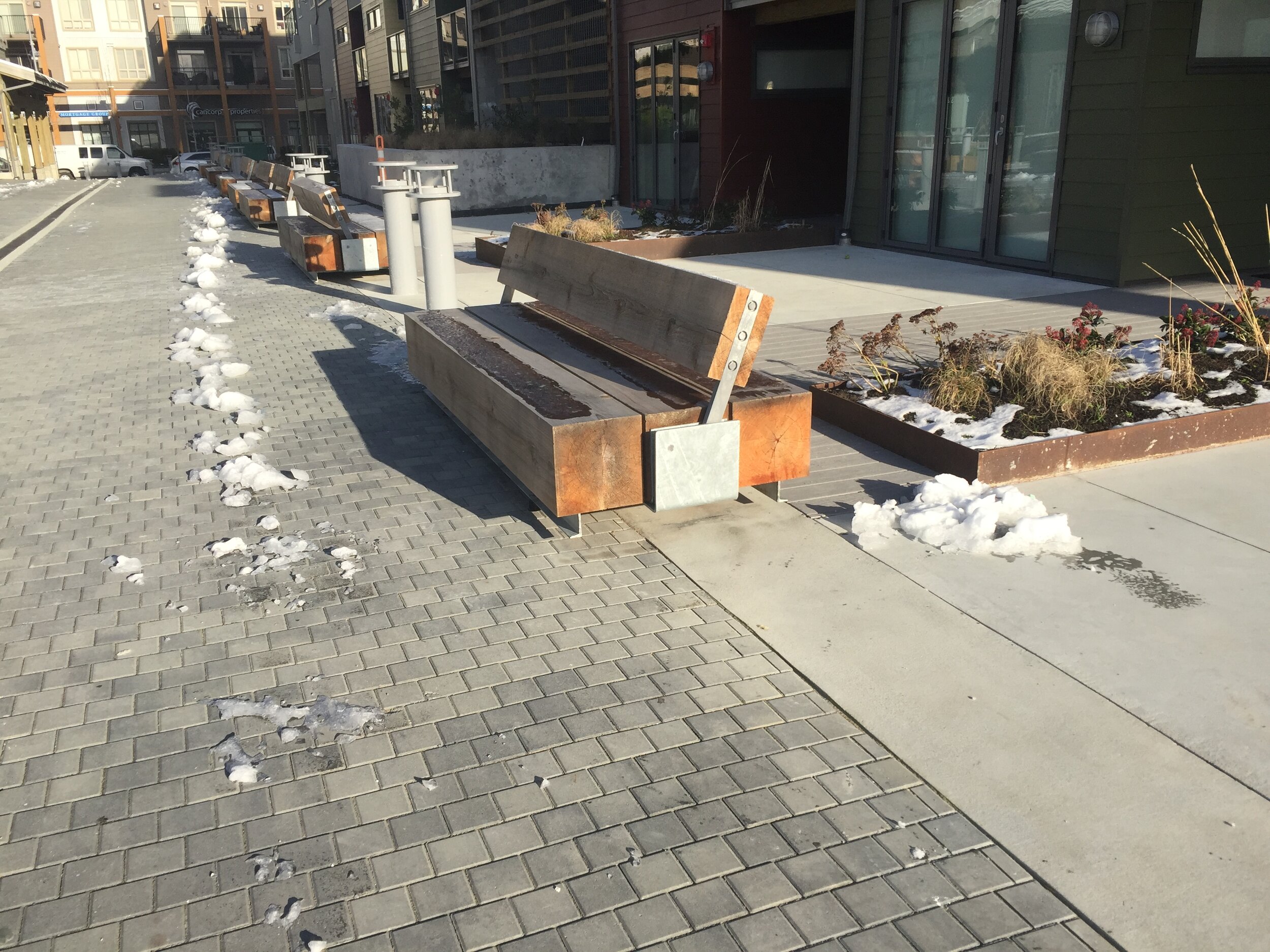 Custom benches for Steveston's waterfront