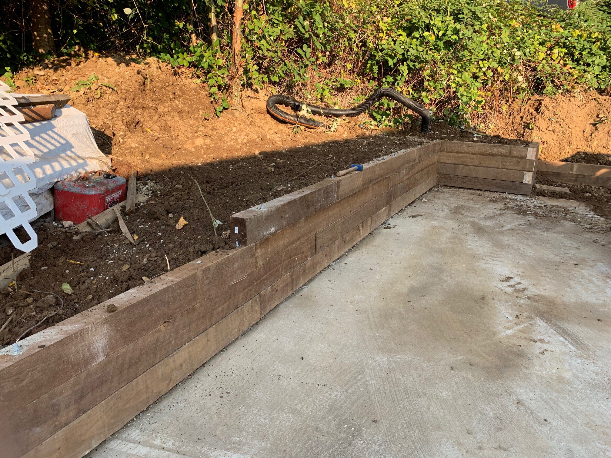 Timber retaining walls