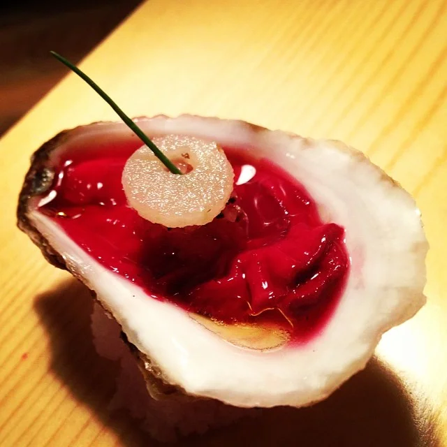 Beau Soleil. Beet Pickle. Mignonette. Horseradish Infused Apple.