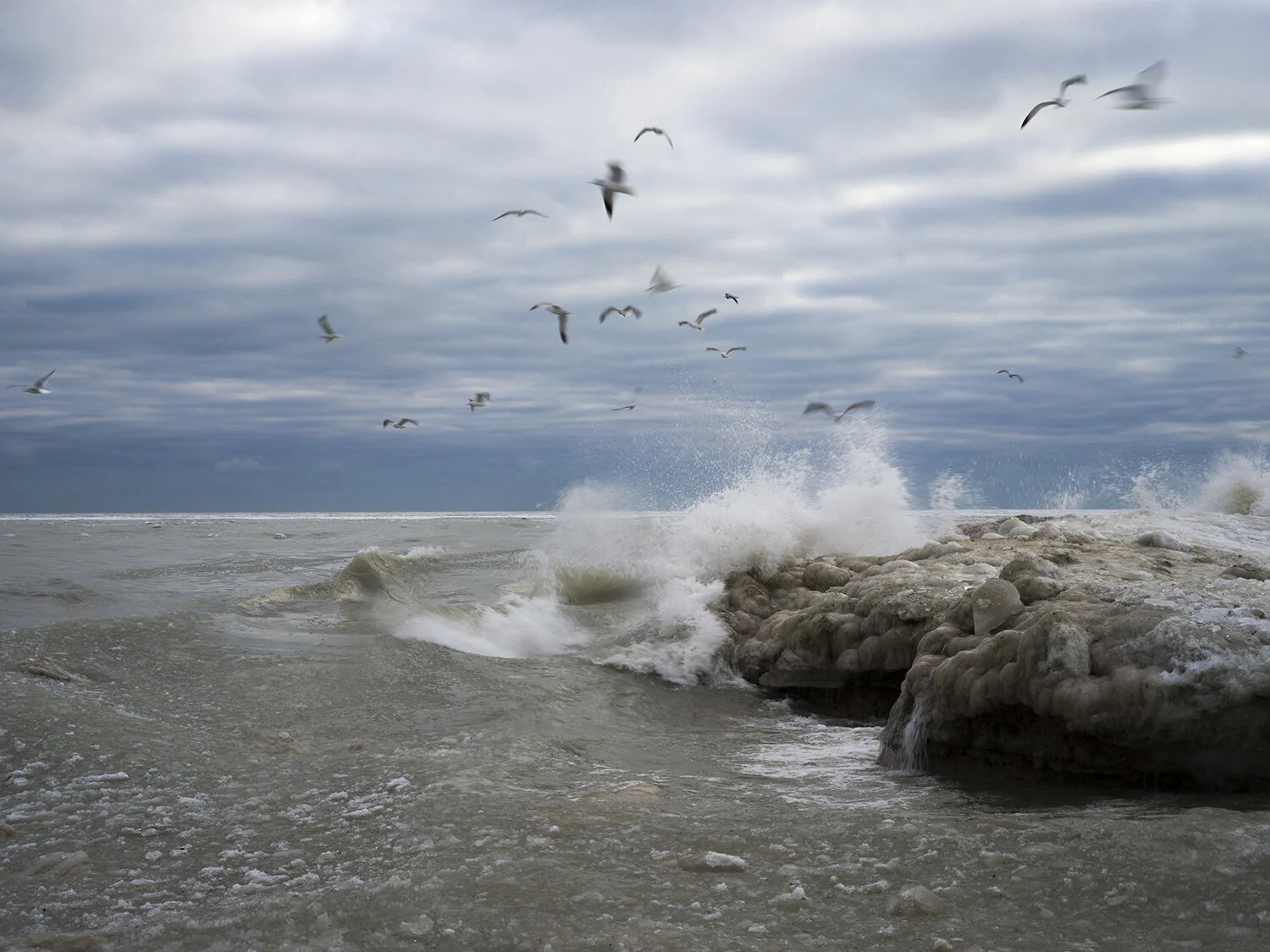   Crashing Waves and Seagulls, Peenemünde,   Germany , 2021 