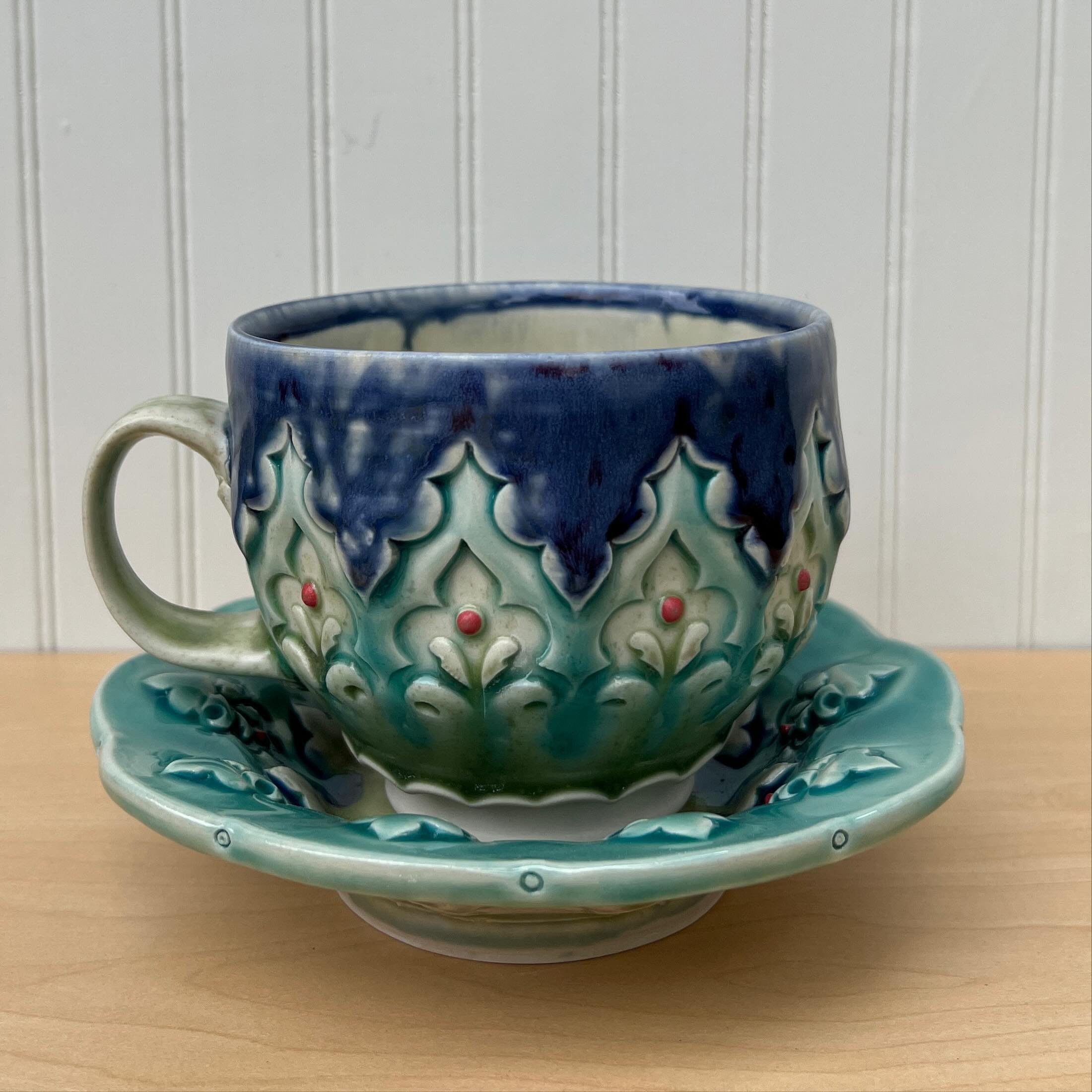 The studio was full of work for a moment, now it&rsquo;s off to @adriancenterforthearts for a two person show. I suppose that means it&rsquo;s time to get back to the sketch book&hellip;. 📖 

#cersmics #instapottery #clay #cup&amp;saucer