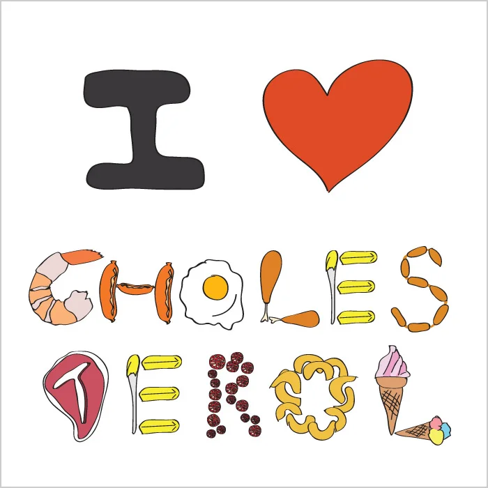 From the "I heart" series: I LOVE CHOLESTEROL