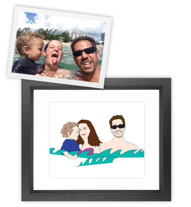 The Dorsky Family from Florida wanted a custom print but requested a different photo of Amber (which I found on her facebook page)