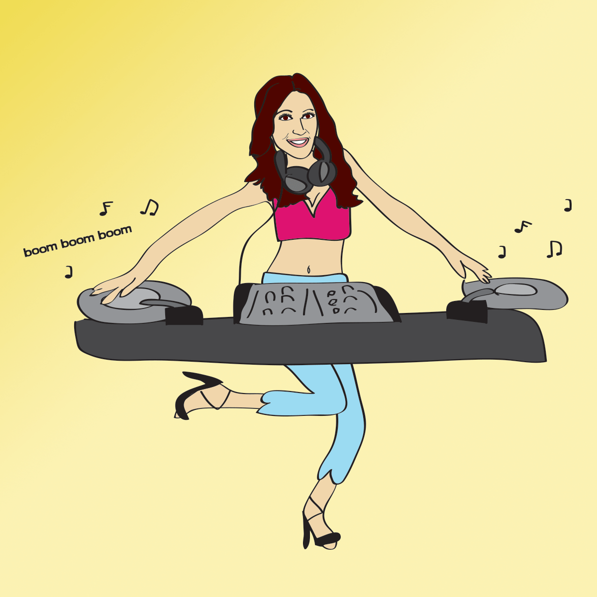 Custom illustration for DJ Rita