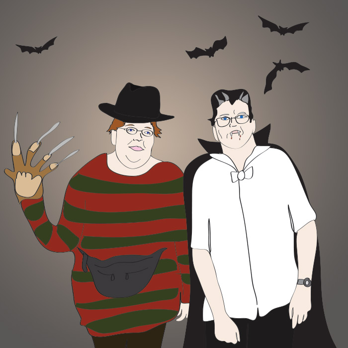 Boo! It's Retarded Freddy Krueger and Slow Dracula