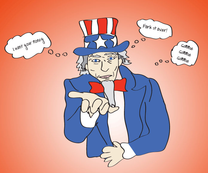Today is April 15 -- tax day, which means it's time to pay Uncle Asshole!
