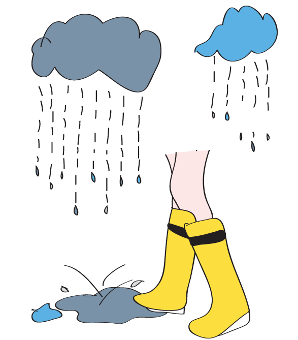 Rain in LA = catastrophe! Here's the flash flood alert: Do not attempt to cross swiftly flowing waters or waters of unknown depth by foot or by automobile. I say it's just a puddle...