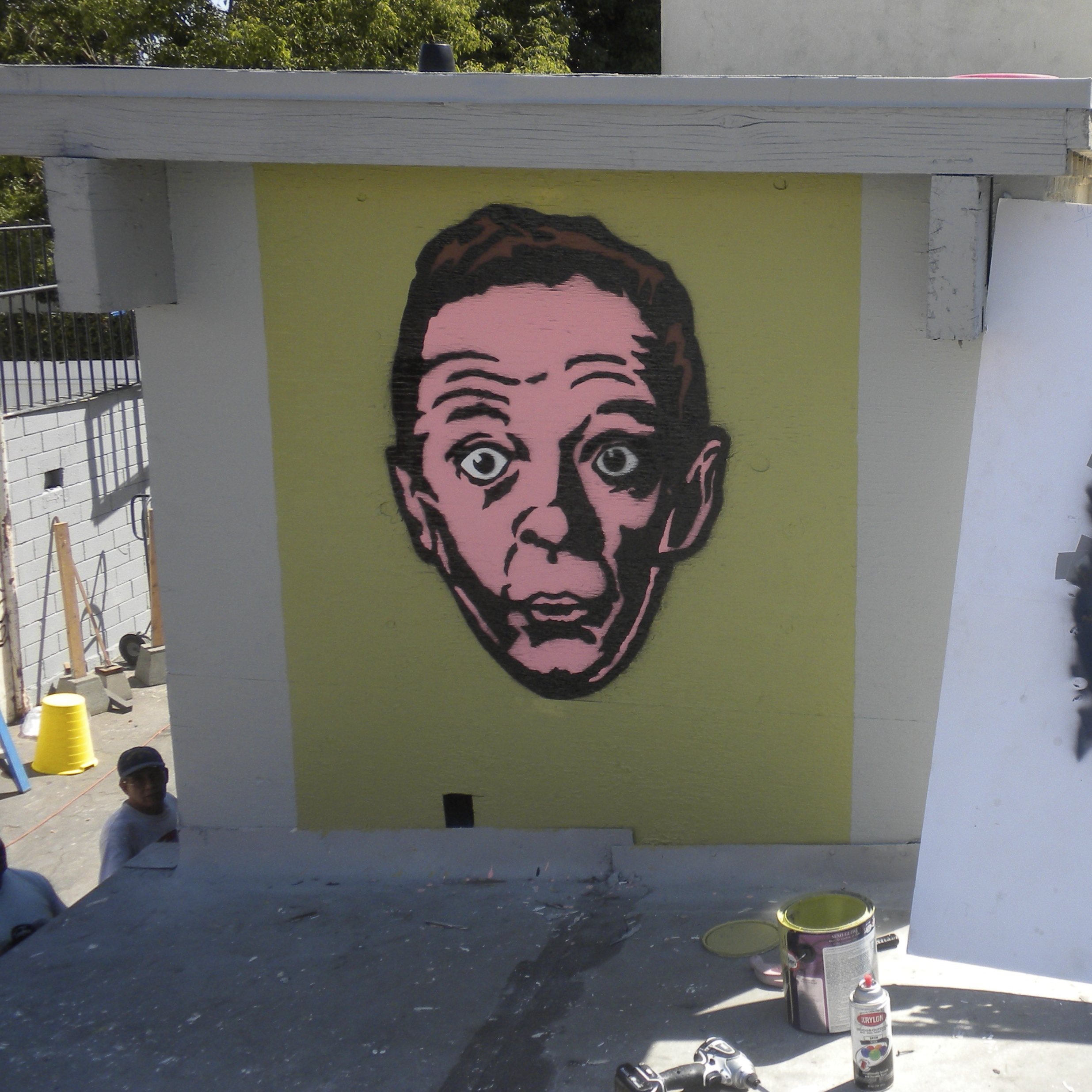 Don Knotts stencil in Echo Park (Los Angeles) CA.