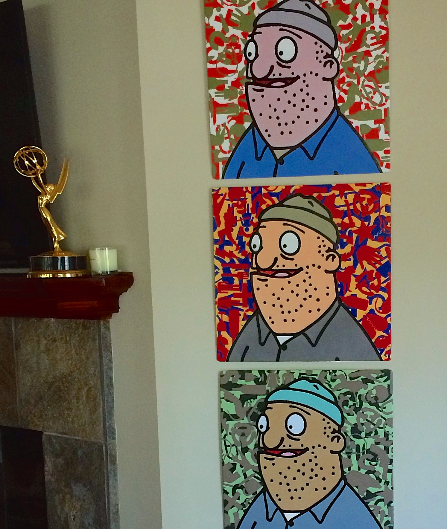 "Teddy" stencils installed in home of "Bobs Burgers" executive producer. 
