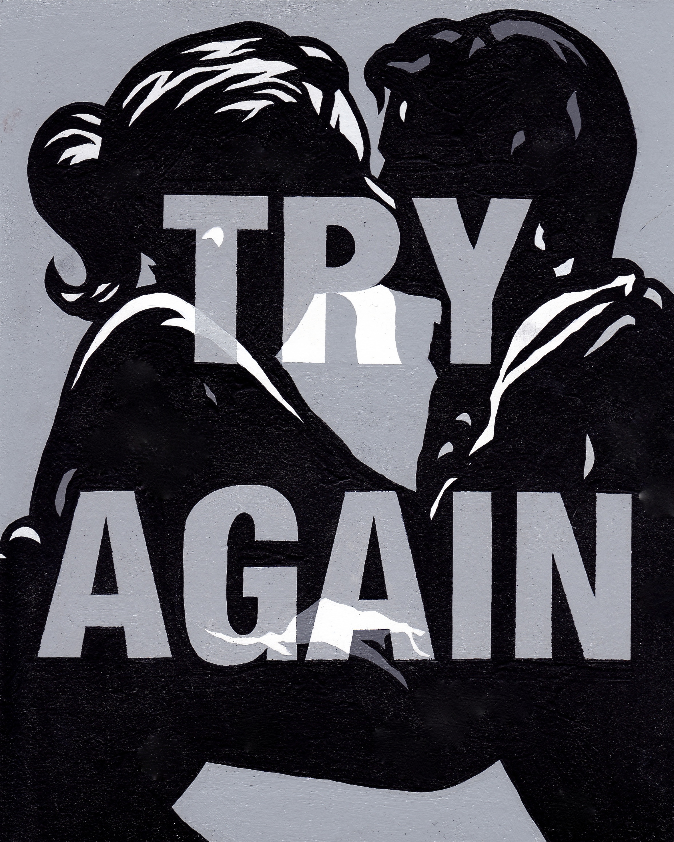 "Try Again" Acrylic on illustration board, 8"x10" (Sold)