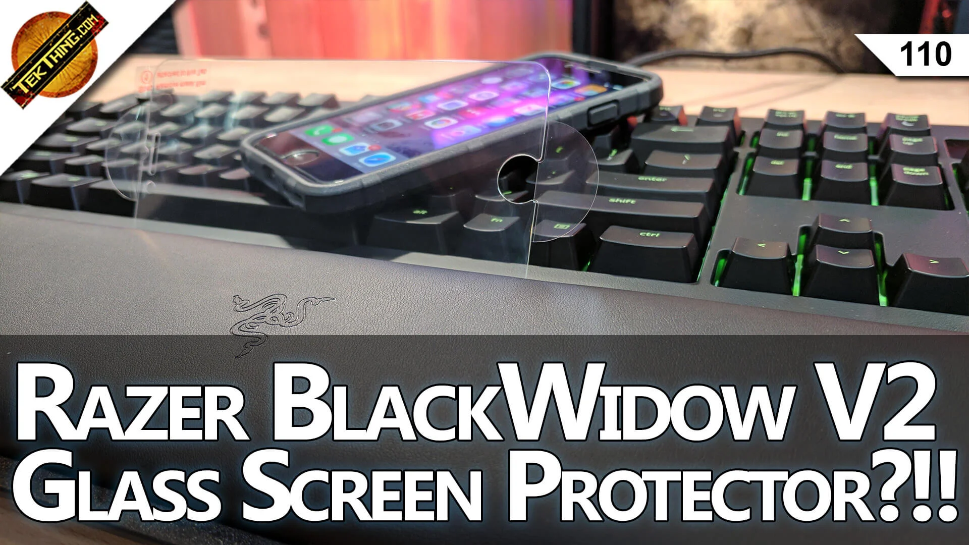 Razer BlackWidow V2, Lock Facebook w/ A Key! AmFilm Tempered Glass Screen Protector, Standard Notes -- TekThing 110
