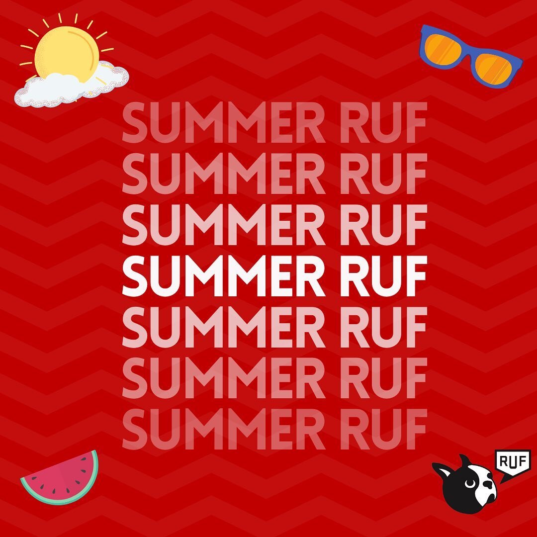 In Boston for the summer? Bored and missing your RUF fam? 
🎉 We have GOOD NEWS!! 🎊Tomorrow we begin our weekly Summer RUF meetings! Come see your BU RUF staff and friends and meet new friends from other Boston RUF groups. Any college student is wel