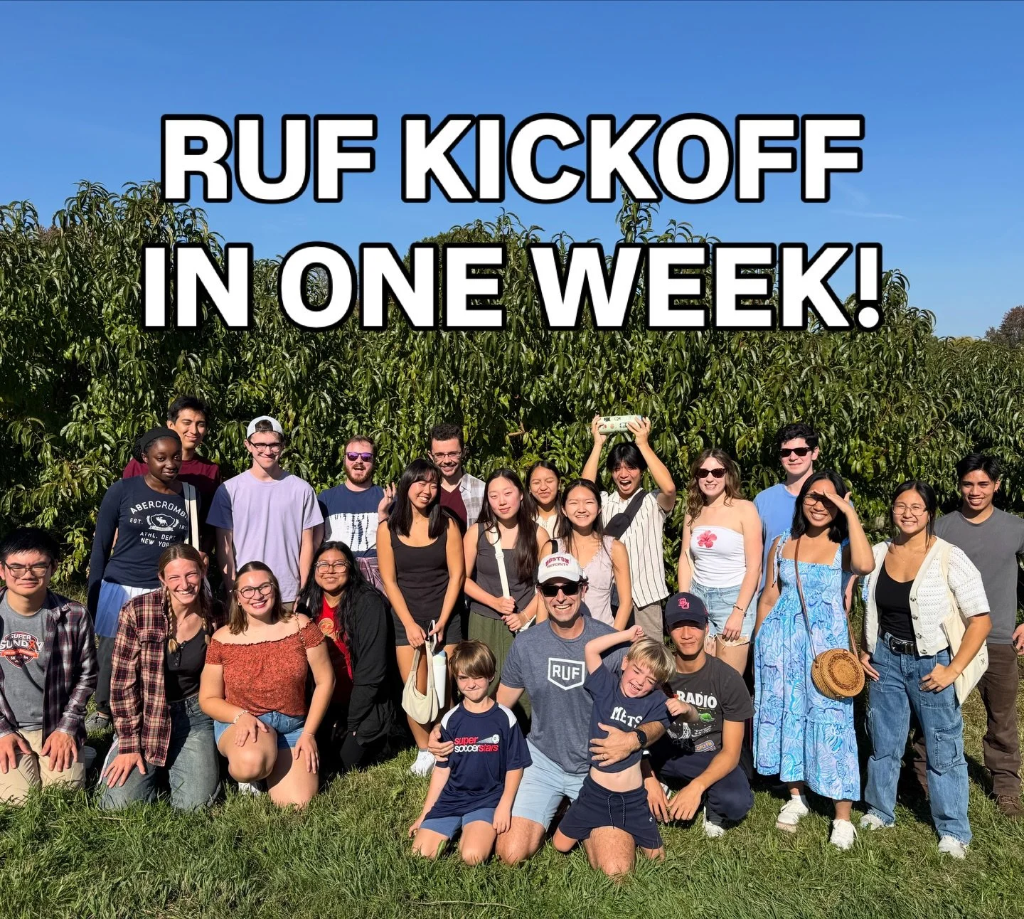 🚨One week until school starts! 🚨 We can&rsquo;t wait to see y&rsquo;all back on campus. If you&rsquo;re CGS, we&rsquo;re psyched to meet you and welcome you to BU!! Don&rsquo;t hesitate to reach out if you want to know more about RUF or make some n