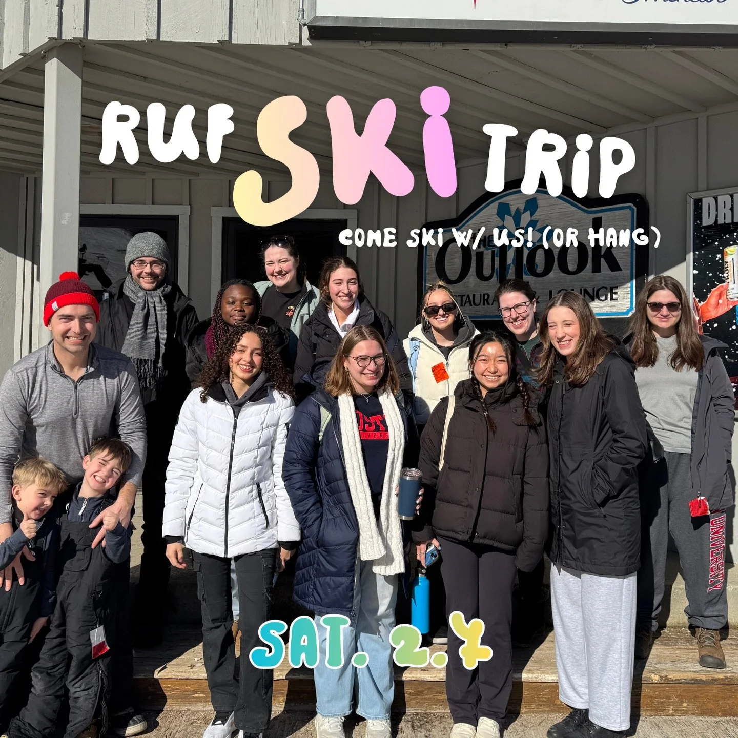 ⛷️ RUF is going skiing this Saturday! If you&rsquo;re interested in skiing, tubing, or just hanging out in the lodge, RSVP by Wednesday night. Signup form and more info is in the RUF GroupMe. DM if you need more info or have questions!