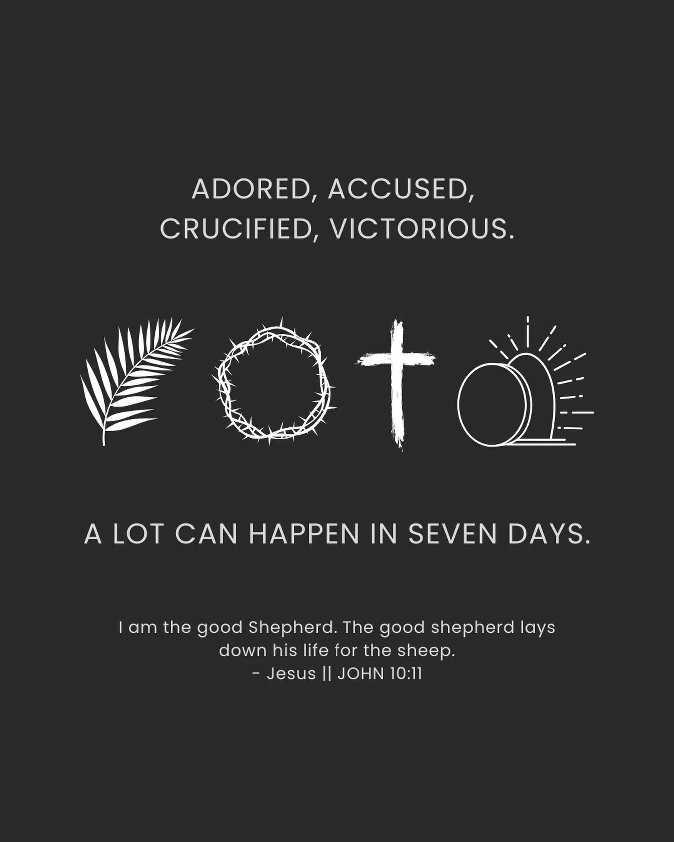 A lot can happen in seven days. On Palm Sunday around 33 AD Jesus of Nazareth was welcomed to Jerusalem with cheers of &ldquo;Blessed is he who comes in the name of the Lord!&rdquo; (John 12:13) By Friday morning, the same crowd was shouting, &ldquo;
