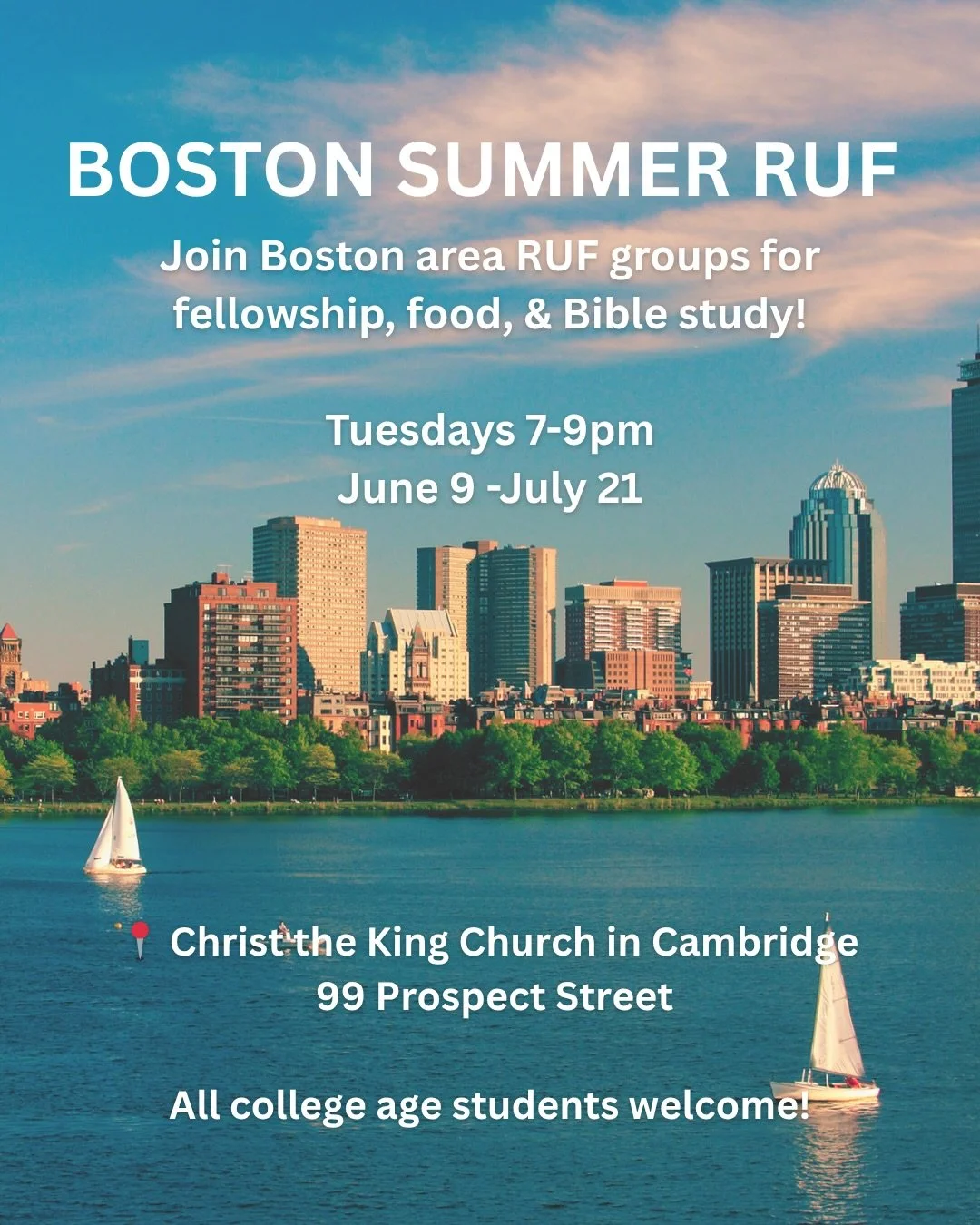 Summer RUF is BACK!! 🤩🤩🤩 If you&rsquo;re in town at all this summer, come to our RUF gatherings with other universities! All college age students are welcome - so bring a friend! We&rsquo;ll have food, good hangs, some worship and a Bible series. 