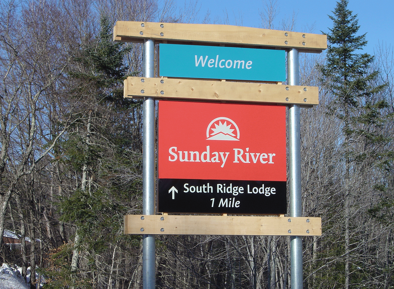 Sunday River Wayfinding Sign