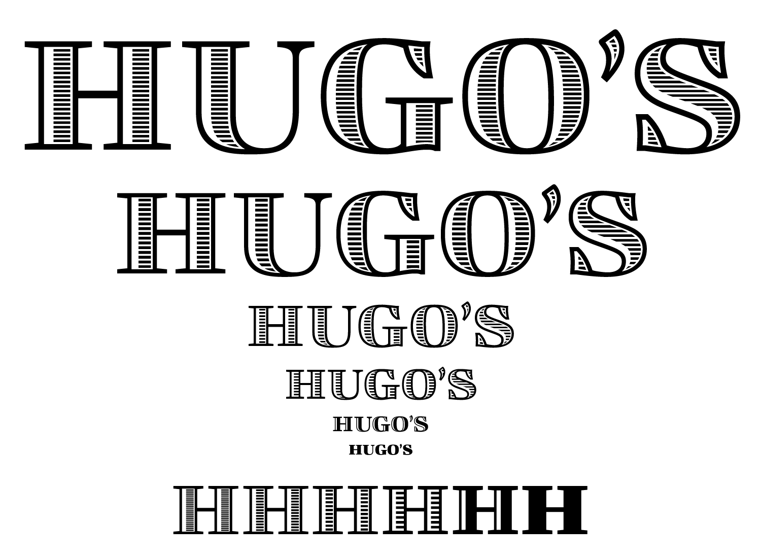 Hugo's Logotype Optical Sizes