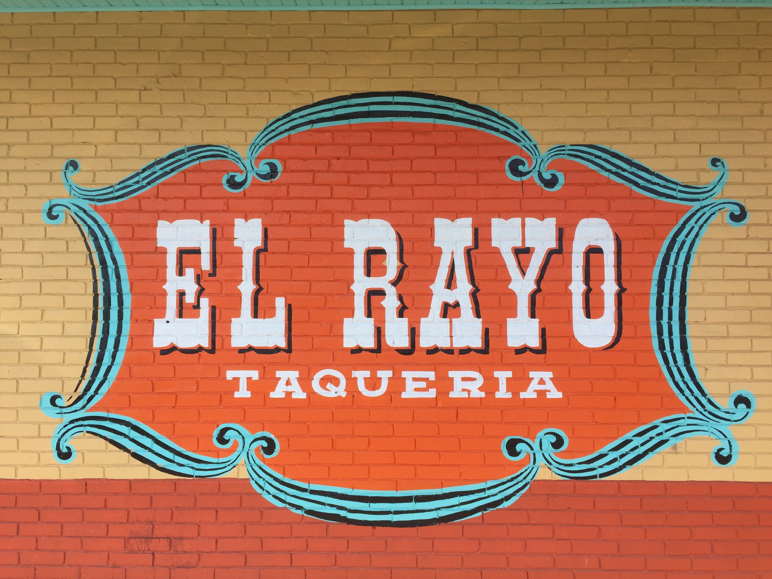 El Rayo Hand Painted Sign