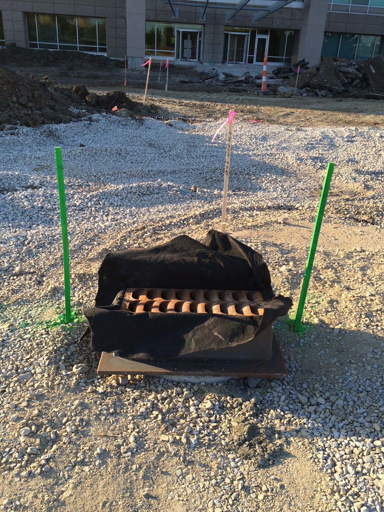 Site storm sewer work for the expanded surface lot is complete