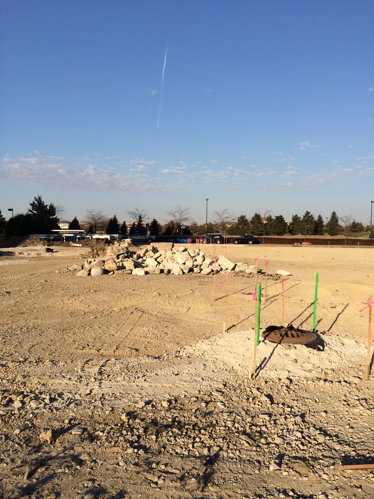 Site storm sewer work for the expanded surface lot is complete