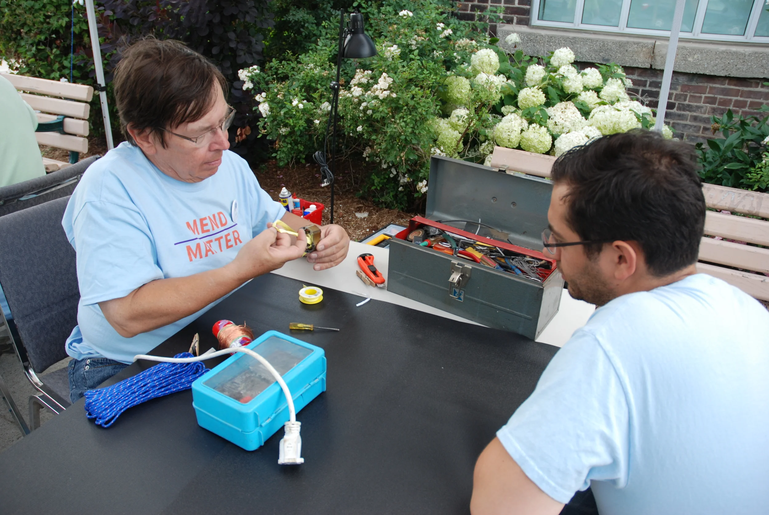  Repair Cafe on Opening Night, Peter MacKendrick Community Gallery, Artscape Wychwood Barns 