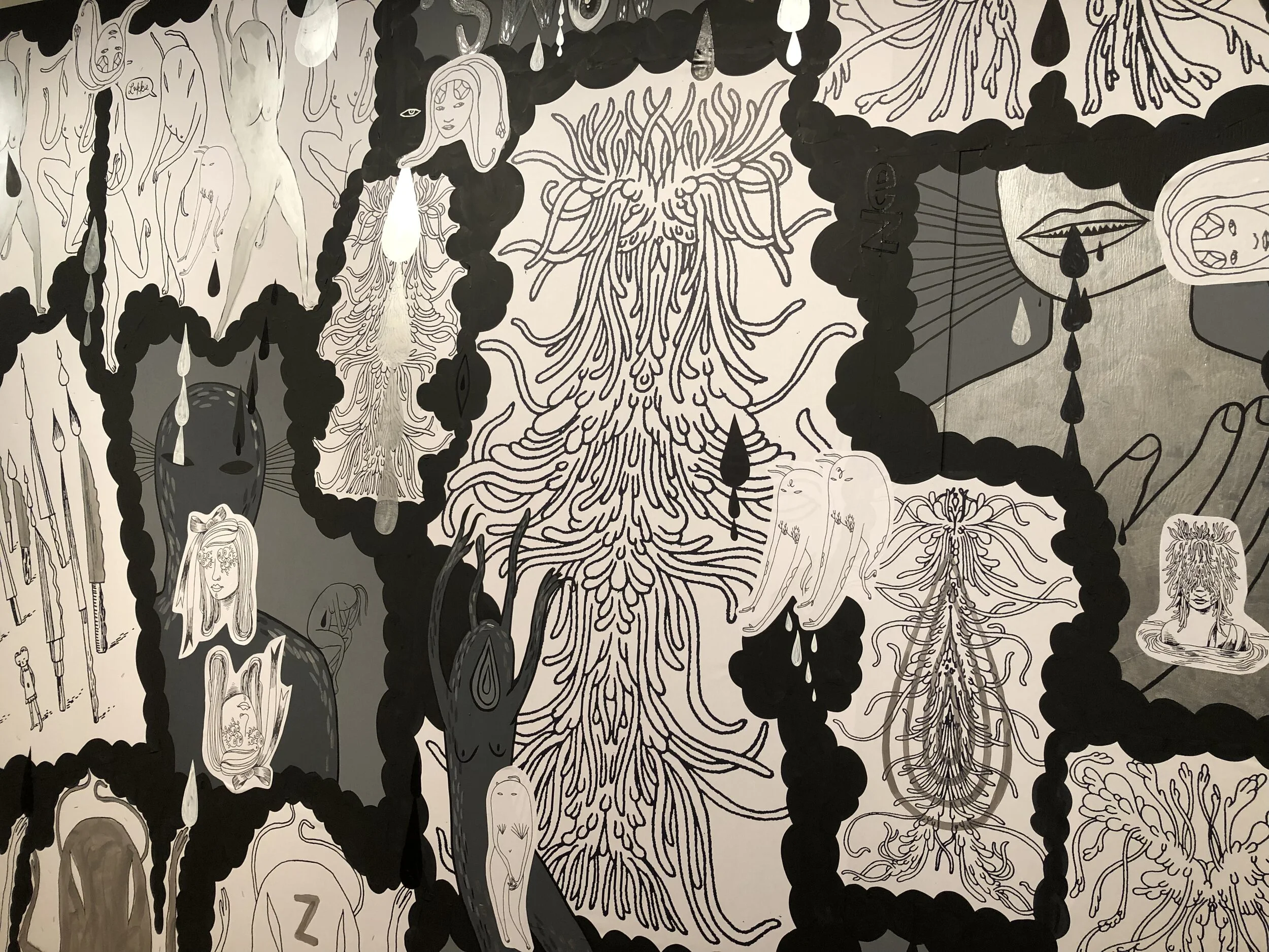  View of mural installation by Fiona Smyth 