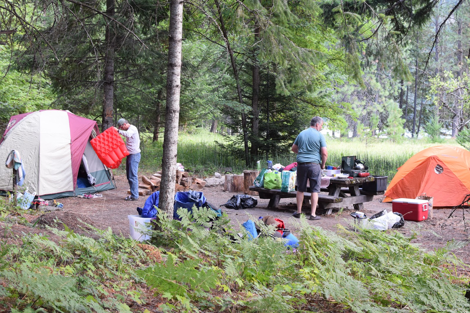 Our campground at the end of the lake