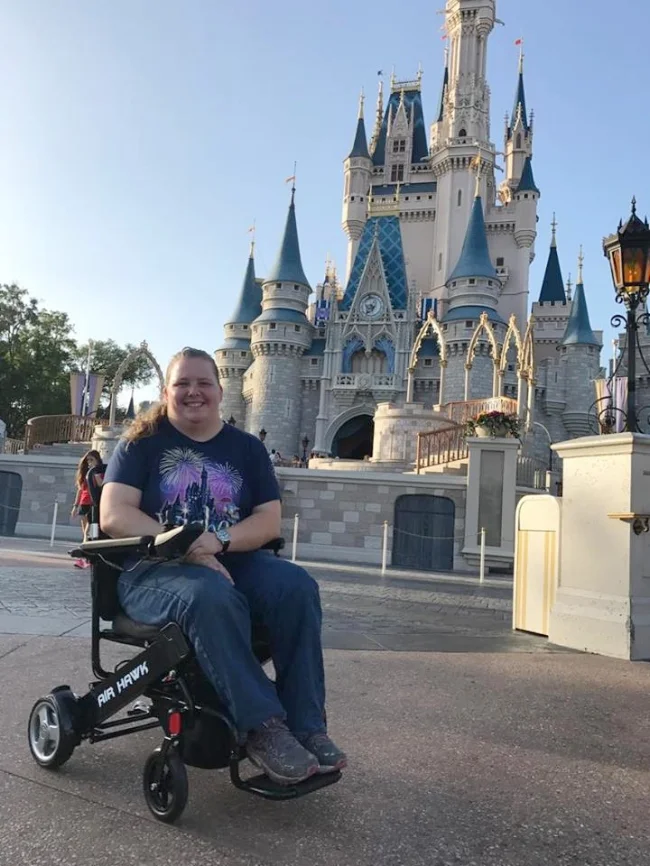 This friend of mine is able to enjoy frequent visits to Disney World thanks to using her wheelchair.