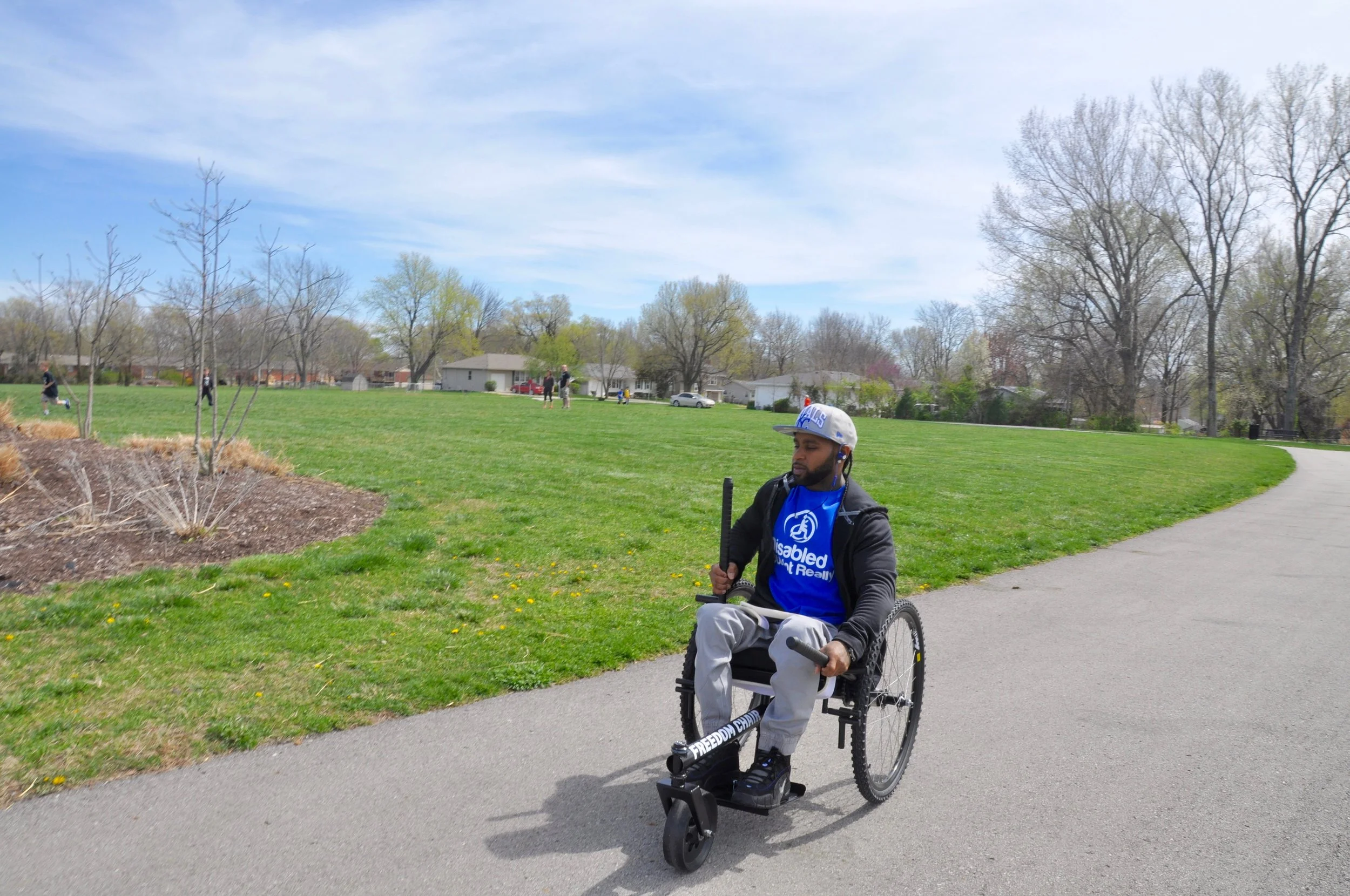 Wes doing laps at his local park.