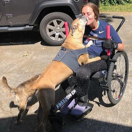 The GRIT Freedom Chair has given us a plethora of opportunities to workout. We can now take trails that once weren't accessible. —Maggie , C5/C6 quadriplegic