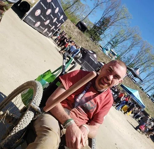 “Before my second birthday, I was diagnosed with cerebral palsy (CP). There are many different types and severities of CP; my type affects my legs and left arm, leaving me with poor balance and limited use of my arm.” —James James is an exercise enthusiast, motivational speaker, and founder of Handi Capable Fitness. In addition to Spartan Races, James also uses his GRIT Freedom Chair to explore local trails with friends.