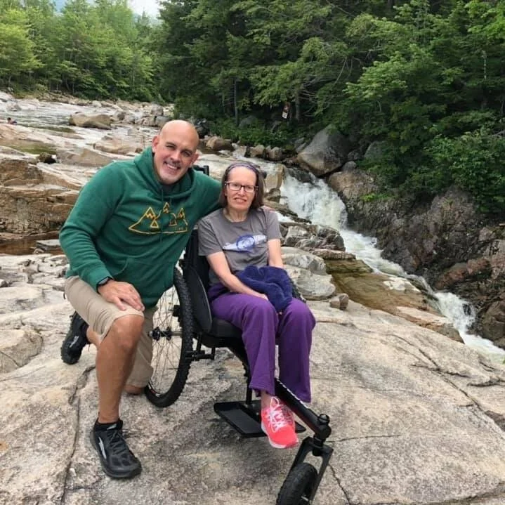 I am the caretaker for my wife, Colleen, who is actually the rider. Our wish is to share through our experience that it is possible to live a joyous life despite our circumstances. Colleen has owned a number of chairs, but it wasn’t until we got her Freedom Chair a few months ago that she was able to expand her experiences and see nature close up. —Patrick and Colleen
