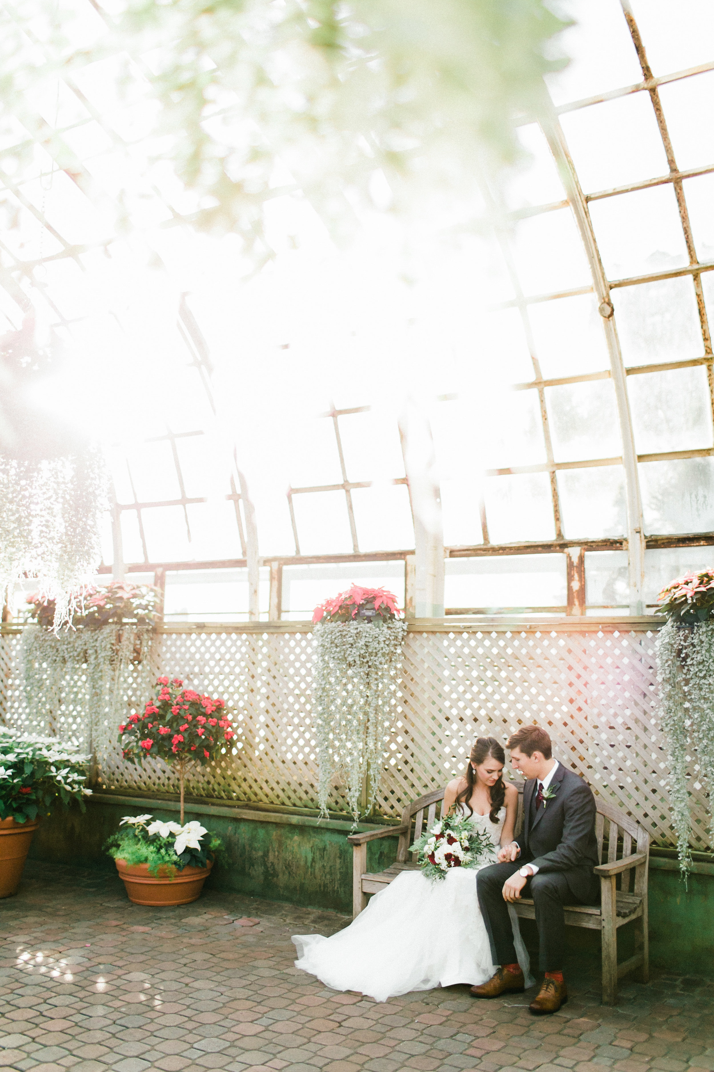 Wedding Portraits in a Conservatory