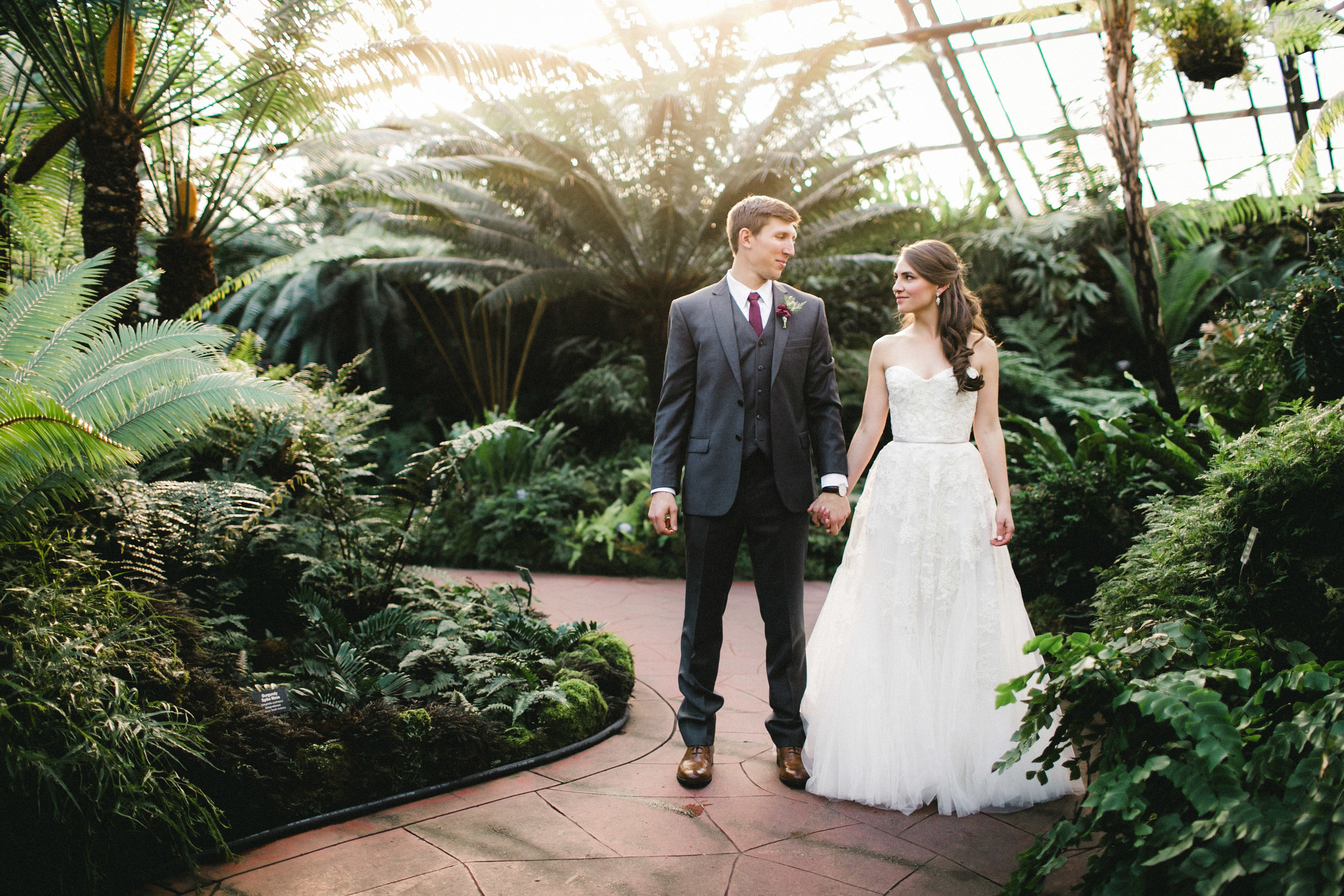 Bridal Portraits in a Conservatory