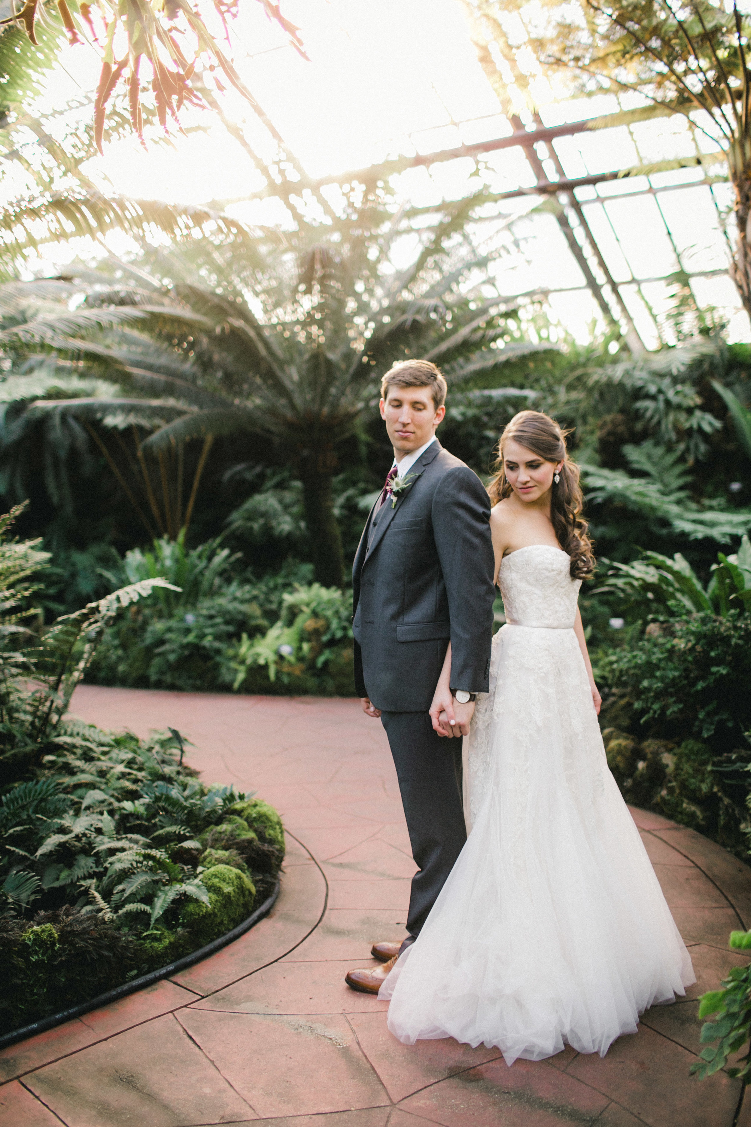 Bridal Portraits in a Conservatory