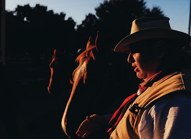 Getting&rsquo; taught cowboy things in Round Top, TX.