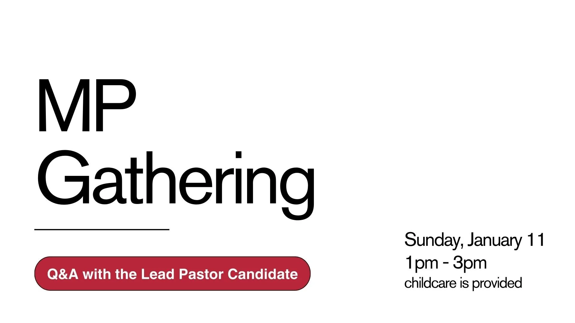 MP Gathering with Candidate