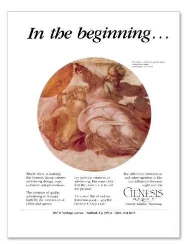  CLIENT: Genesis Group &nbsp;| &nbsp;AGENCY: In-house &nbsp;| &nbsp;YEAR: 1983 PUBLICATION:  Tri-City Business,  full page, color 