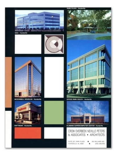 CLIENT: Crow Overbeek Neville Peters &amp; Assoc. &nbsp;| &nbsp;AGENCY: The Advertising Store YEAR: 1986 &nbsp;| &nbsp;PUBLICATION:  Guide to&nbsp;Huntsville—Madison County,  full page, color 