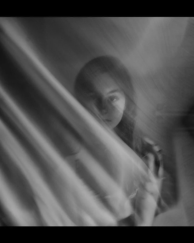 Possibility days... I love it when a photo looks like it could be another story other than what is was. Also, I have a small obsession with photographing through sheer curtains