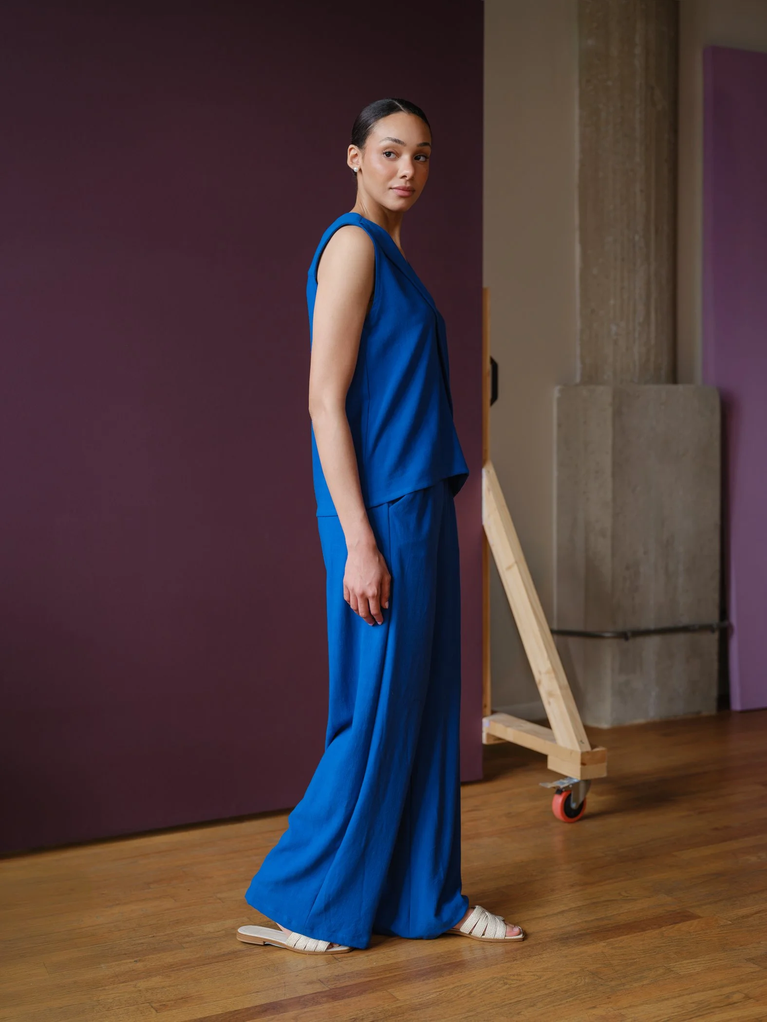Makai top in cobalt by Sophia Reyes