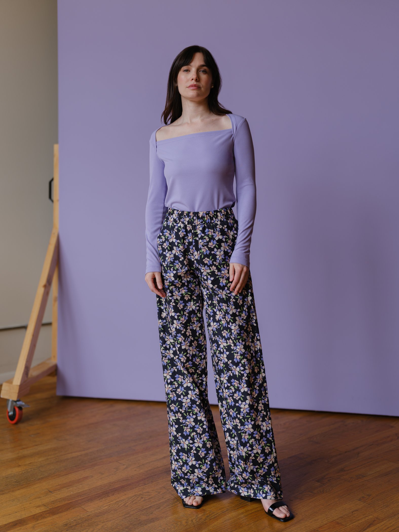 lavender long sleeve top via sophiareyes.com