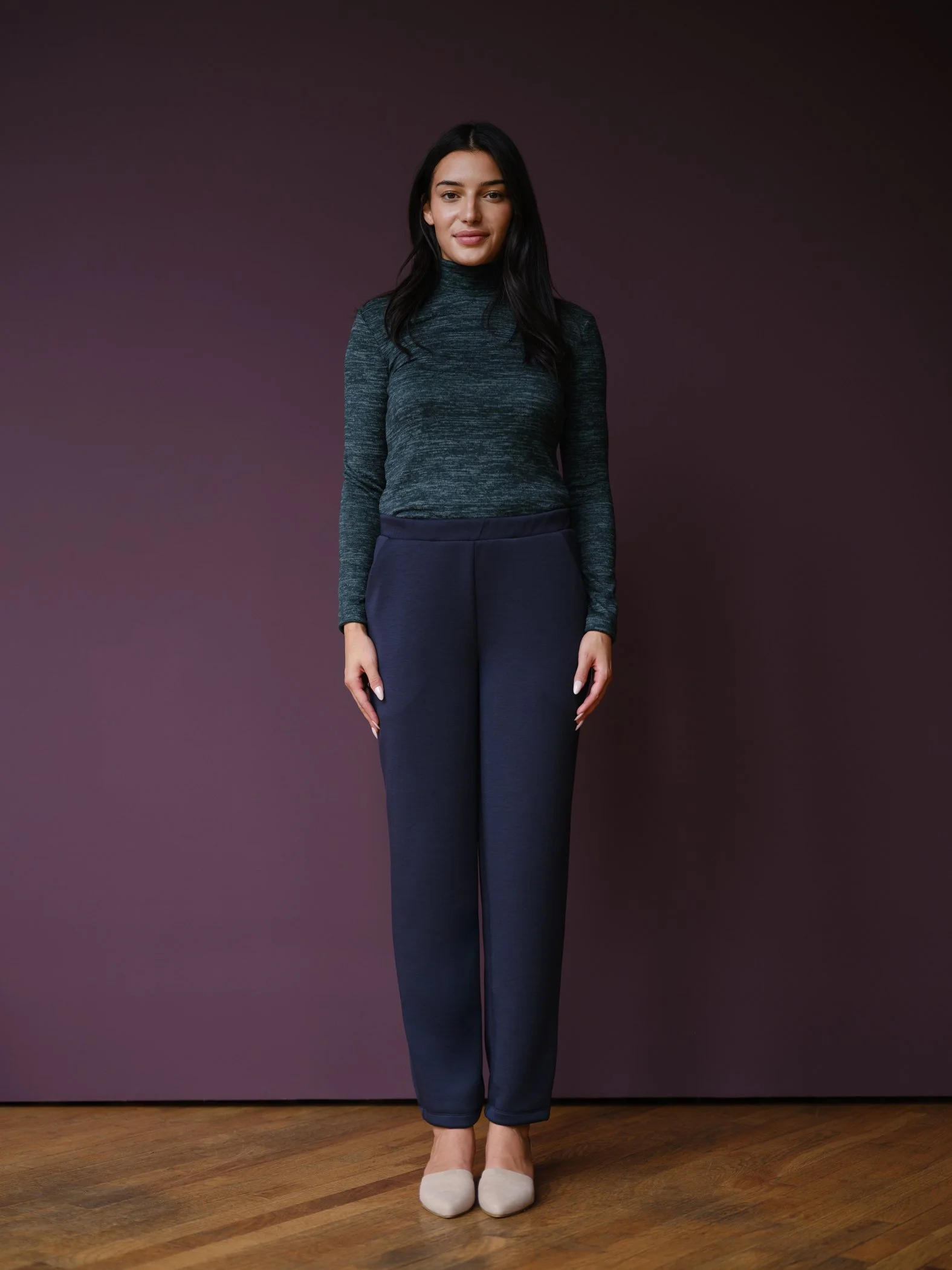 navy tulip jogger pants by Sophia Reyes