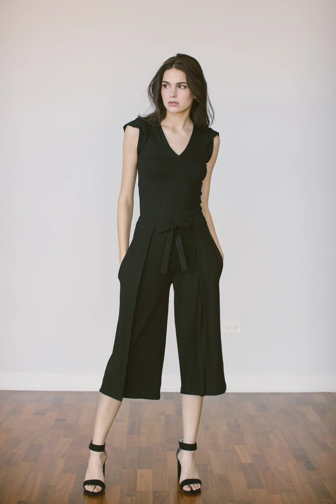 black twinset jumpsuit via sophiareyes.com